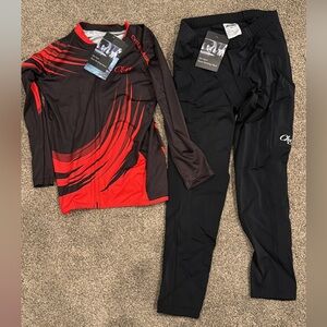 LiFschal Kids Cycling Jersey Set (Long Sleeve Jersey + Padded Shorts 9-10 year